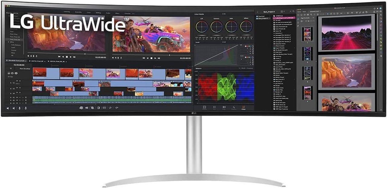 Main image of LG 49BQ95C-W 49" Class Dual Quad HD DQHD Curved Screen LCD Monitor 32:9 49BQ95CW