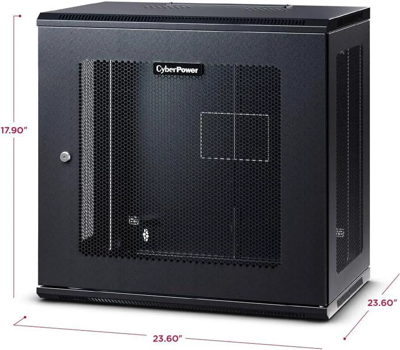Alt view image 2 of 4 - CyberPower Carbon CR9U61003 9U Wall Mount Rack Enclosure, Black