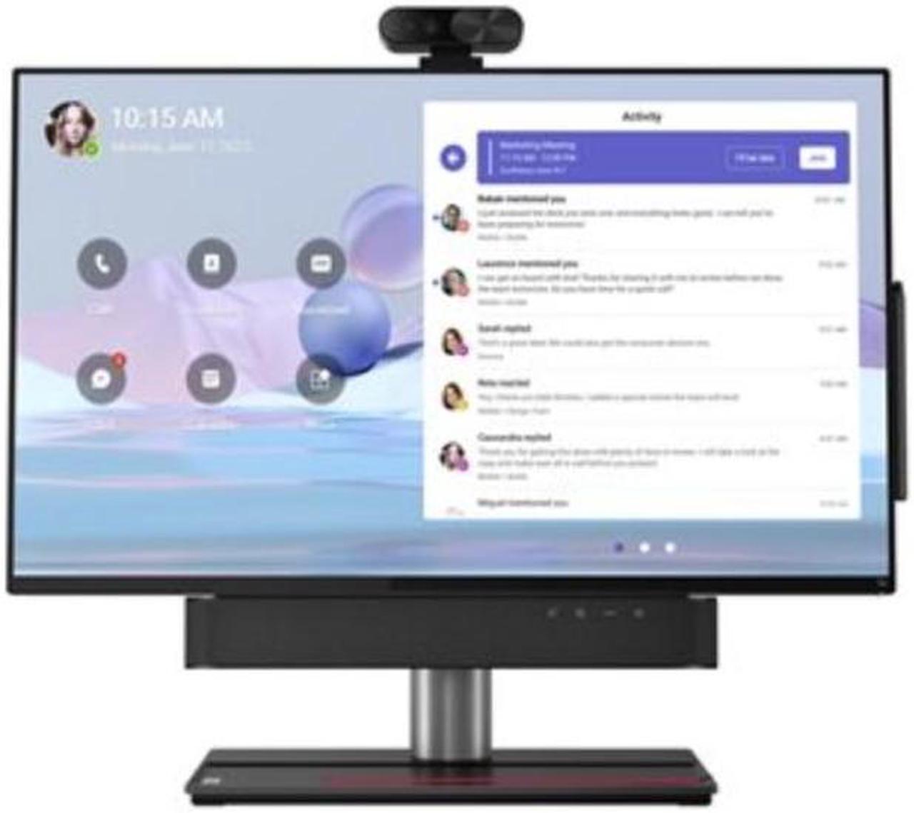 Alt view image 2 of 9 - Lenovo ThinkSmart View Plus Video conferencing kit camera, compute system, Viewplus Stylus Pen with 3 Years Lenovo Premier Support + First Year Maintenance black