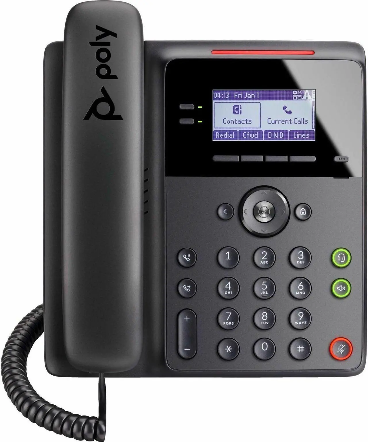 Alt view image 2 of 16 - HP Poly Edge B10 IP Phone Corded Wall Mountable Desktop Black VoIP 2x Network RJ-45 Model 84C19AA#ABA