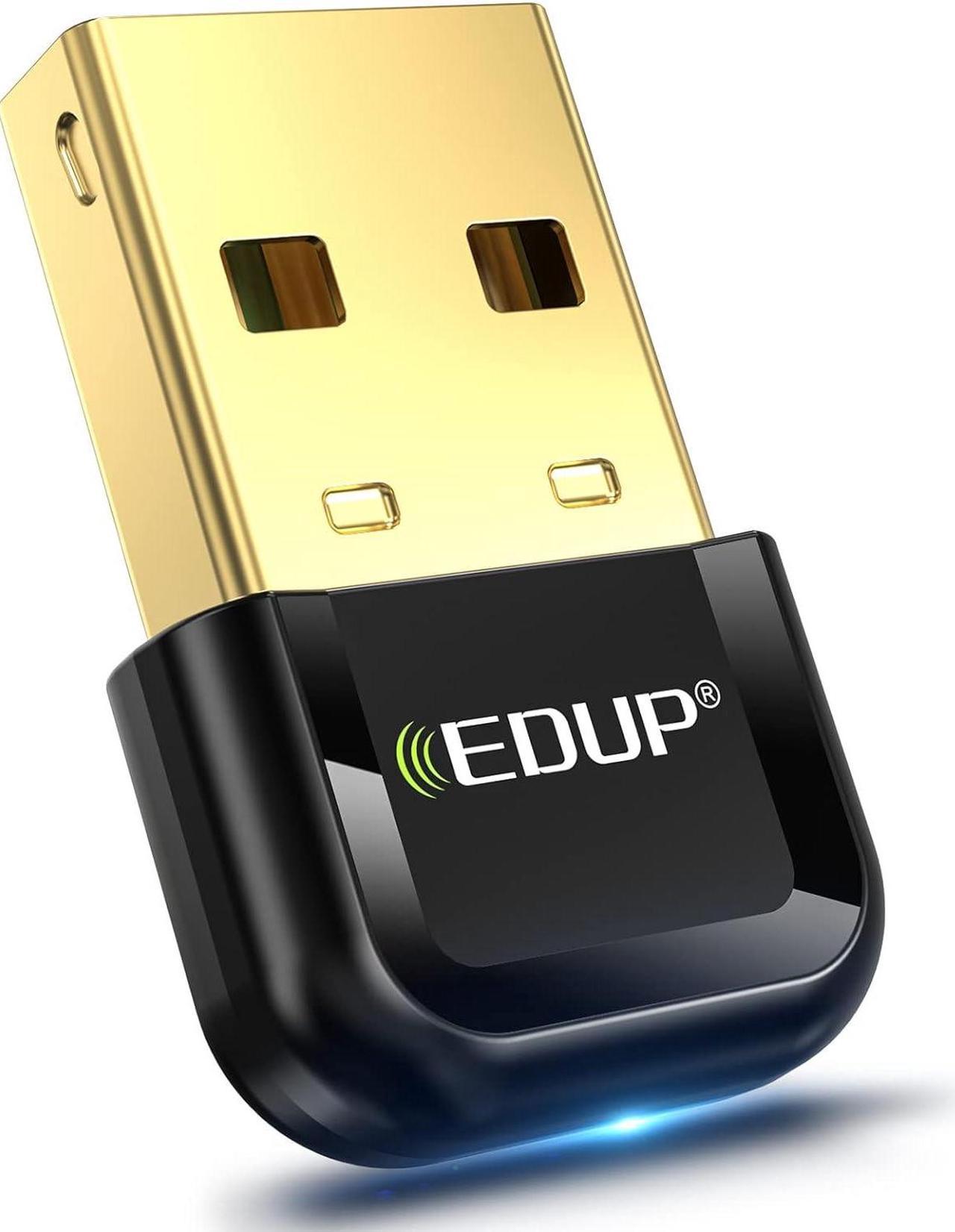 EDUP USB Bluetooth 5.3 Adapter Dongle Receiver Support Windows 11/10/8.1 Plug and Play for Desktop, Laptop, Mouse, Keyboard, Printers, Headsets, Speakers, PS4/ Xbox Controllers - EP-B3531