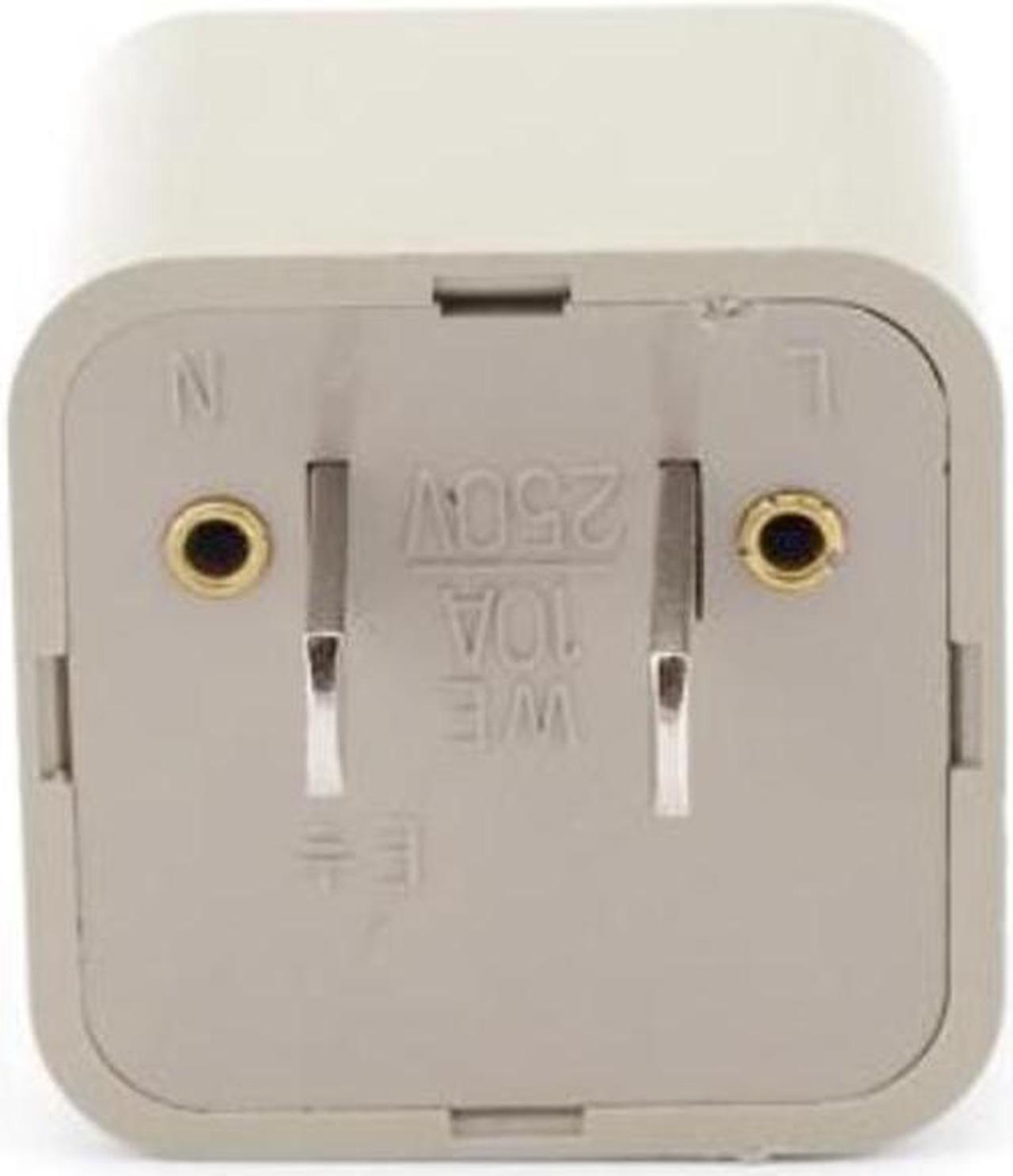 Alt view image 3 of 4 - NEON Universal Travel Adapter US 2-pin plug Model NEO-ADAP-2US