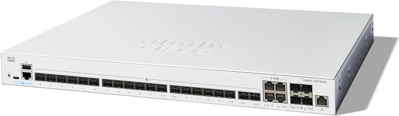 Main image of Cisco Catalyst 1300 C1300-24XS Layer 3 Switch, Manageable - Gigabit Ethernet, 10 Gigabit Ethernet - 10GBase-X, 1000Base-T - 3 Layer Supported