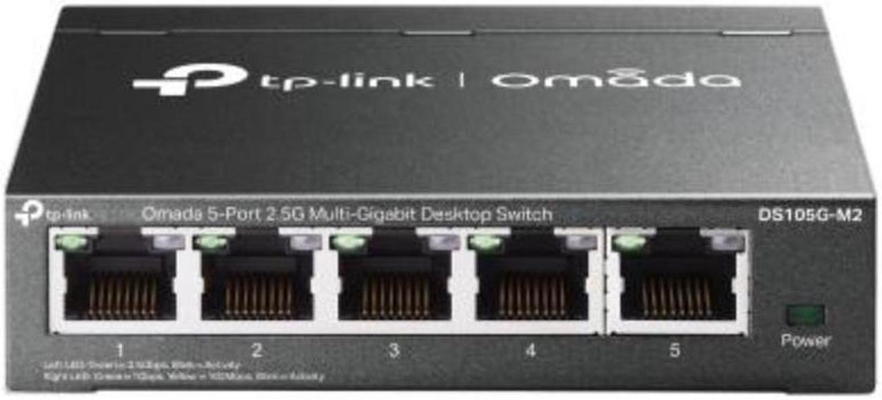 Tp Link TP-Link Omada 5-Port 2.5G Multi-Gigabit Desktop Switch - 5 Ports - 2.5 Gigabit Ethernet - 2.5GBase-T - 2 Layer Supported - 5.81 W Power Consumption - Twisted Pair - Desktop - DS105G-M2