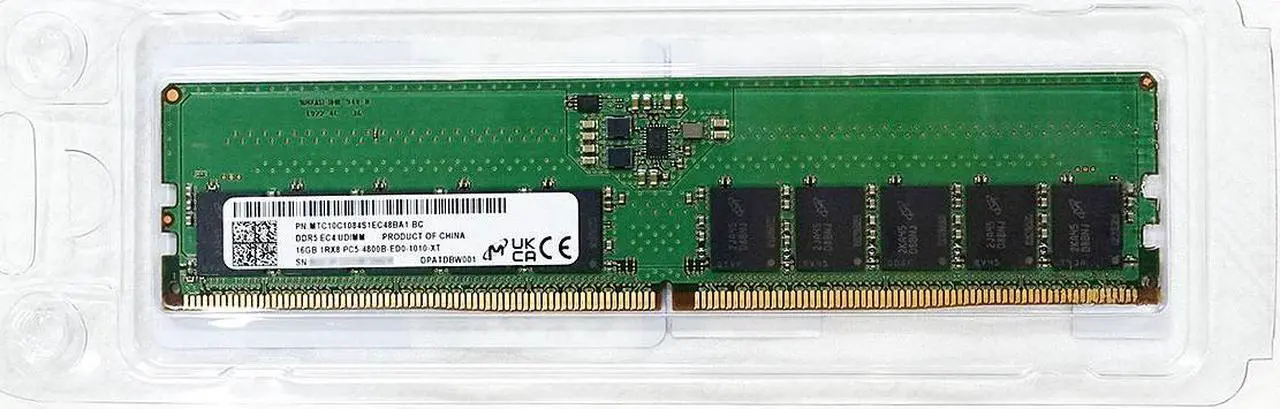 Main image of Micron 16GB (1 x 16GB) DDR5 SDRAM Desktop Memory Model MTC10C1084S1EC56BD1R