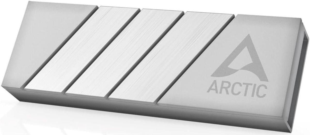 Arctic M2 Pro Heatsink Cooler for M.2 2280 SSD with ARCTIC TP-3 thermal pads compatible with PC and gaming consoles for dual and single-sided SSDs Silver