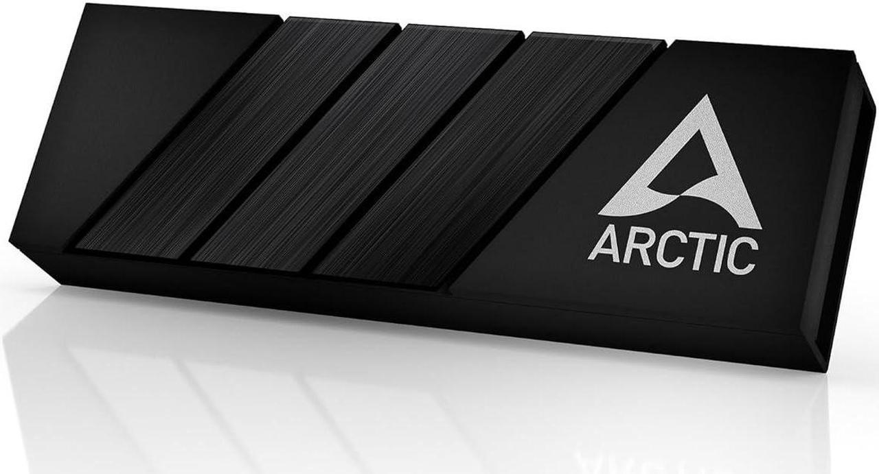 ARCTIC M2 Pro Heatsink Cooler for M.2 2280 SSD, with ARCTIC TP-3 Thermal Pads, Compatible with PC and Gaming Consoles for Dual and Single-Sided SSDs Black