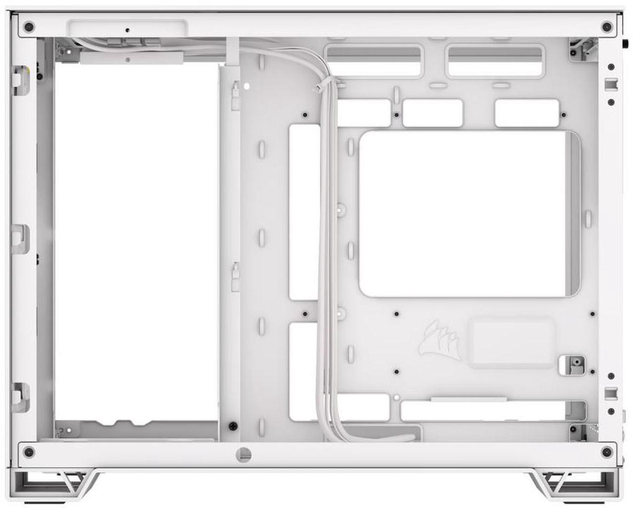 Alt view image 2 of 4 - CORSAIR 2500D AIRFLOW Micro ATX Dual Chamber PC Case  White  Fully Mesh Front, Side, and Roof Panels  Fits up to 11x 120mm fans  4x AIO Radiator Mounting Positions