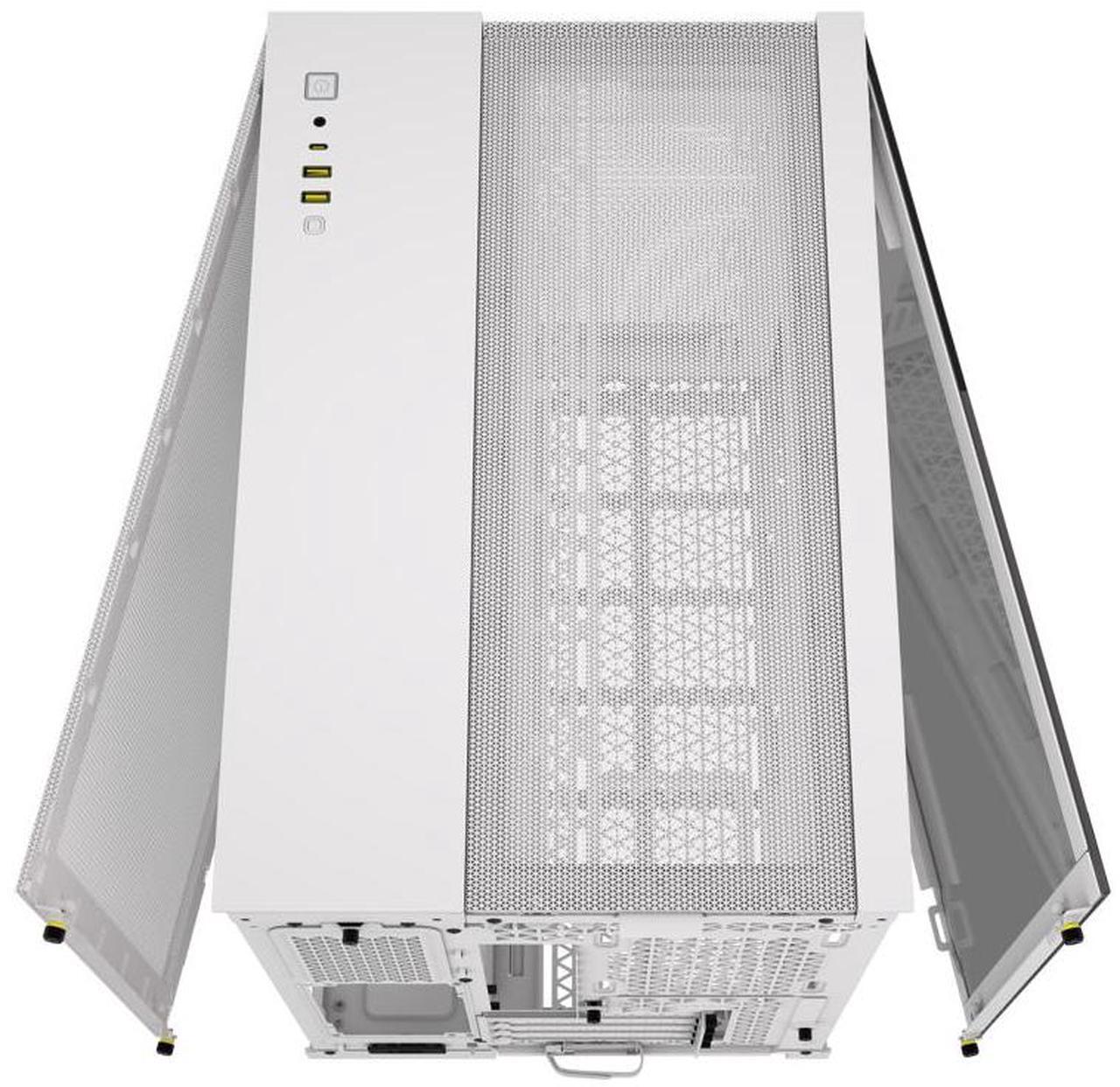 Alt view image 3 of 4 - CORSAIR 2500D AIRFLOW Micro ATX Dual Chamber PC Case  White  Fully Mesh Front, Side, and Roof Panels  Fits up to 11x 120mm fans  4x AIO Radiator Mounting Positions