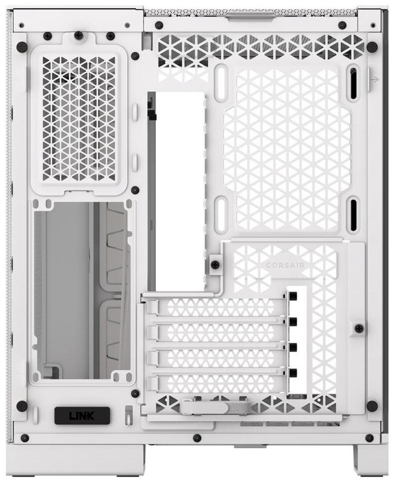 Alt view image 4 of 4 - CORSAIR 2500D AIRFLOW Micro ATX Dual Chamber PC Case  White  Fully Mesh Front, Side, and Roof Panels  Fits up to 11x 120mm fans  4x AIO Radiator Mounting Positions