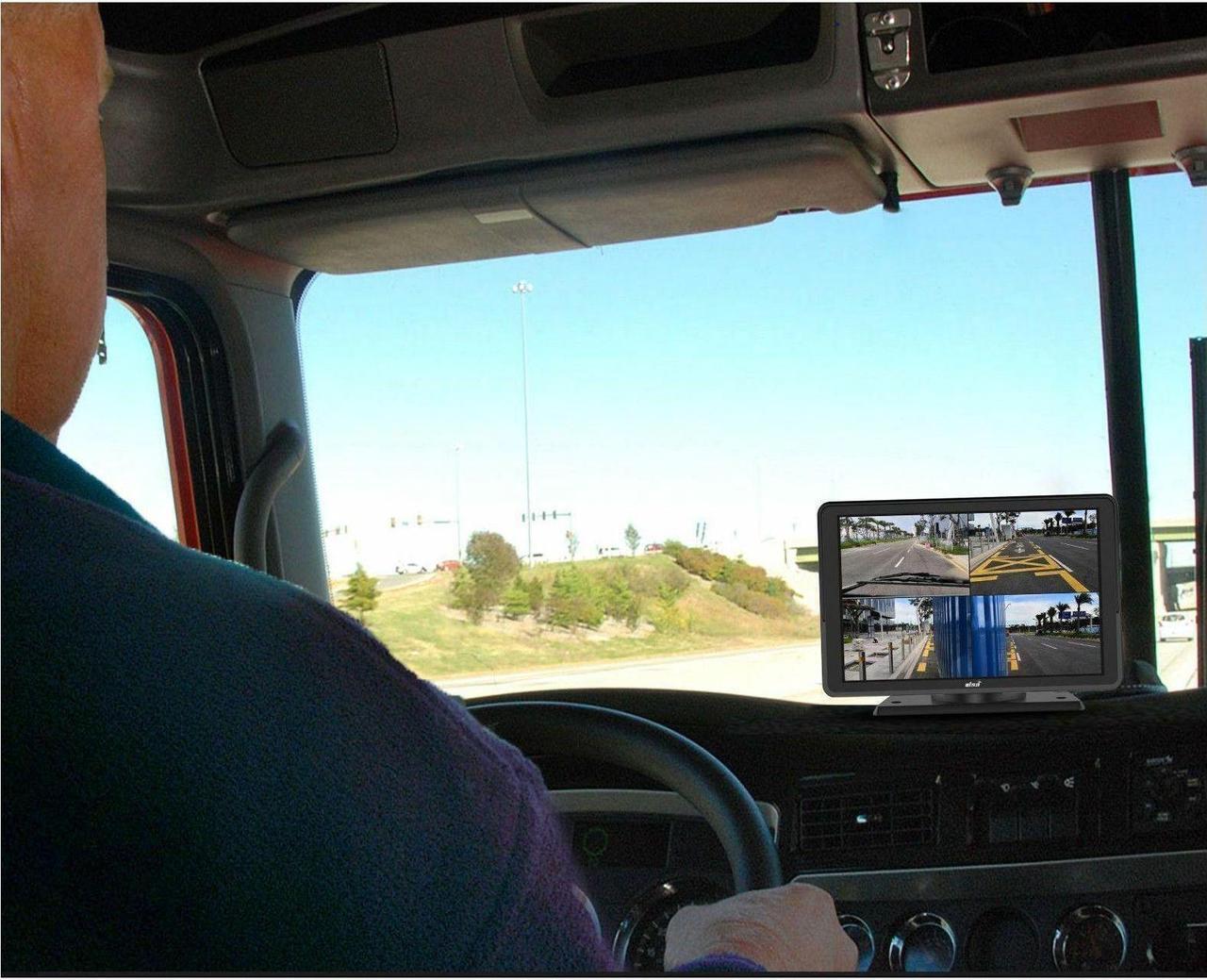 Alt view image 2 of 20 - GekoGear 4 Channel 1080P Dash Cam For Trucks With a 10.1" IPS Screen