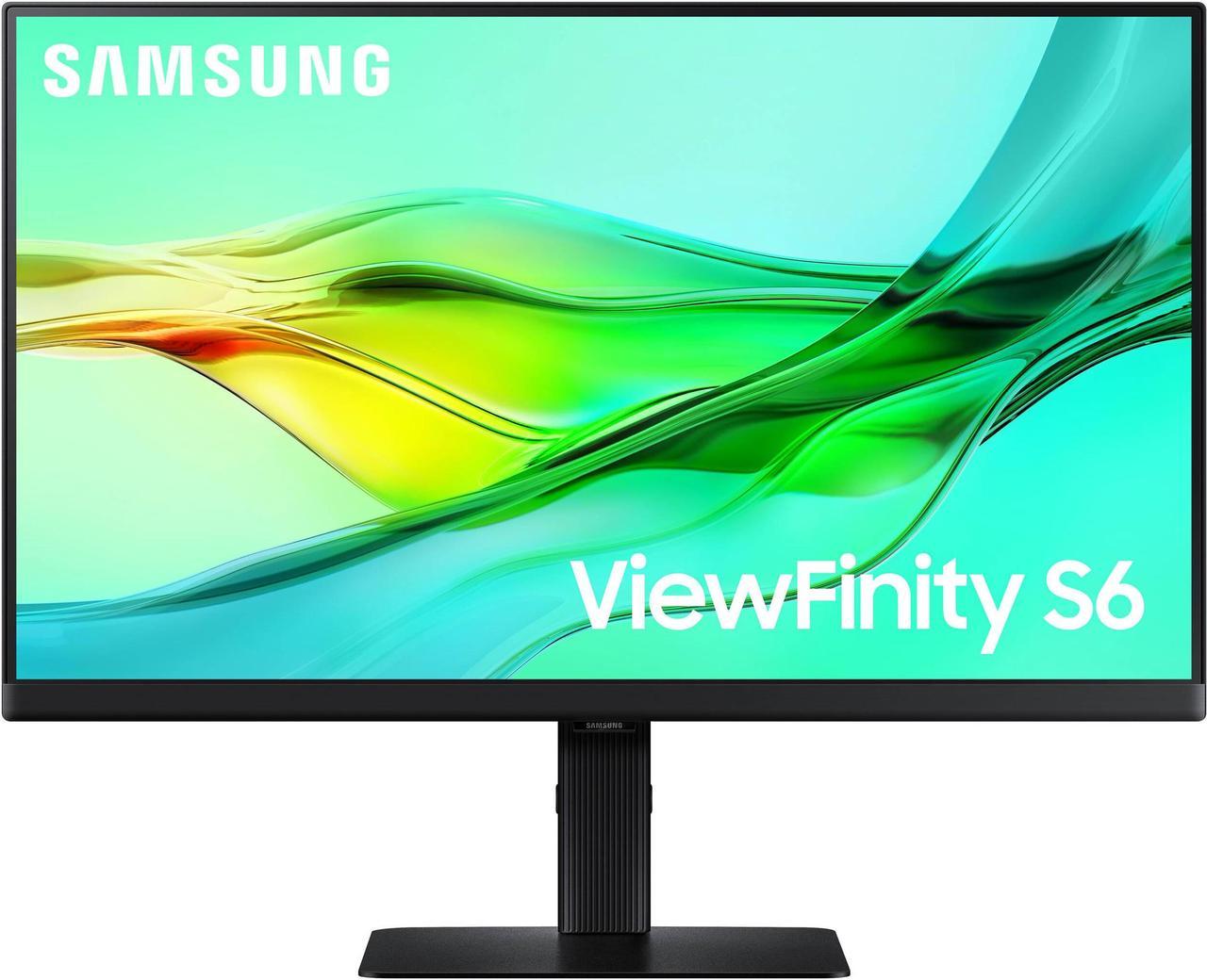 SAMSUNG 27" ViewFinity S6 (S60UD) Series QHD High Res Monitor, 100Hz, HDR10, USB-C, Built-in LAN Port