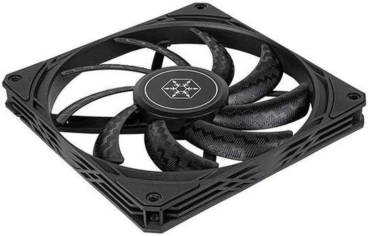 Alt view image 4 of 12 - SilverStone SST-AS140B Air Slimmer 140 Enhanced 140mm slim fan with full-range PWM