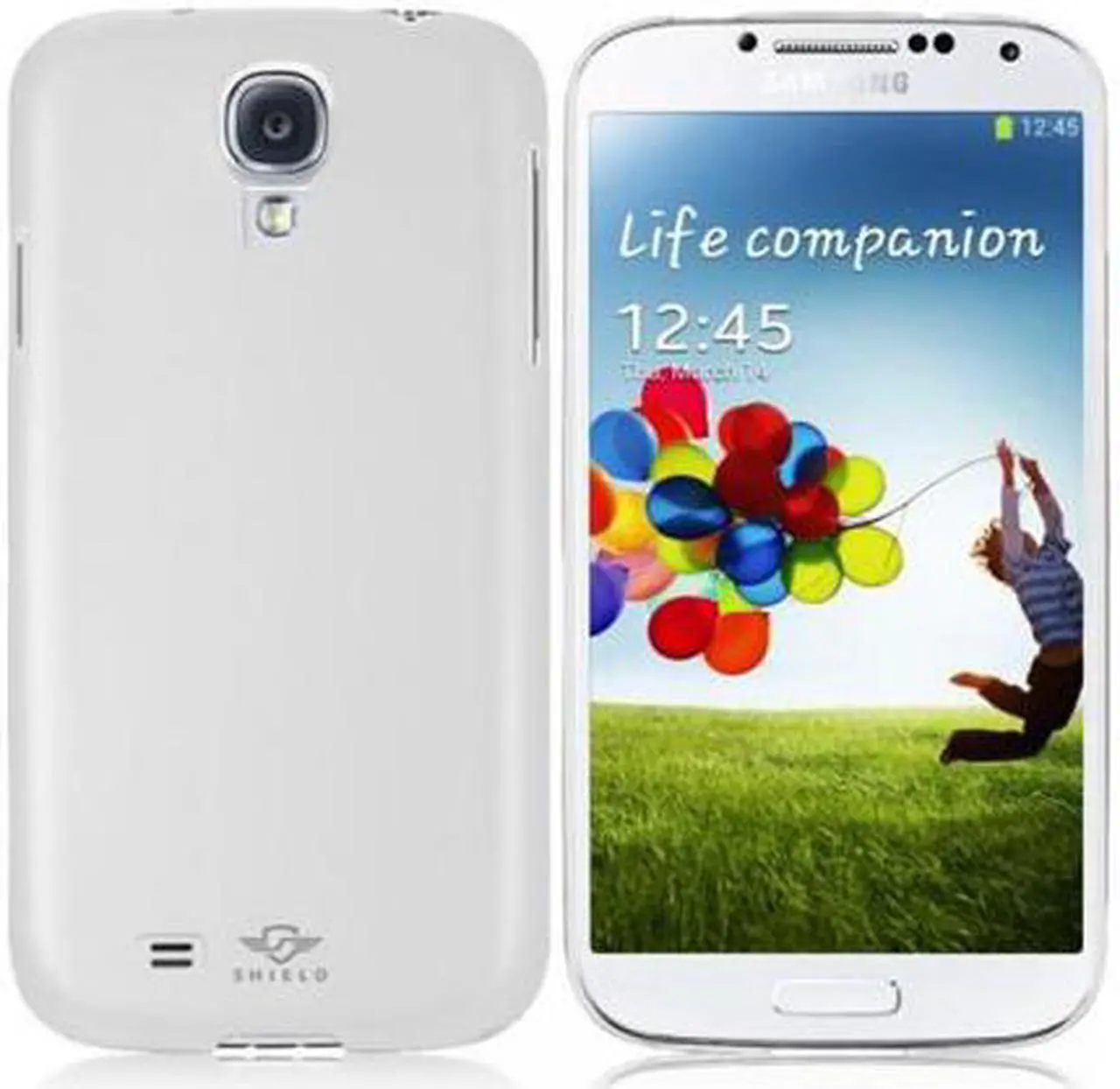 Main image of iShell Classic White Snap-On Case + High Quality Screen Protector for Samsung Galaxy S4 Model CS-SAM-S4-WH