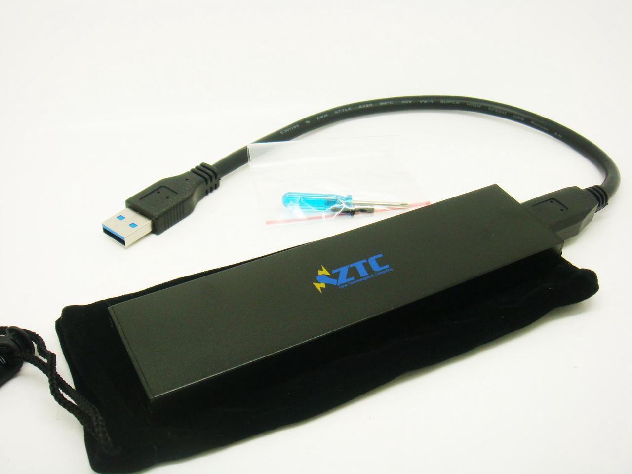 Alt view image 4 of 5 - ZTC Thunder Enclosure NGFF M.2 SSD to USB 3.0. Aluminum Shell, 5 Sizes Adapter and High Speed 6GB/s. Model ZTC-EN004