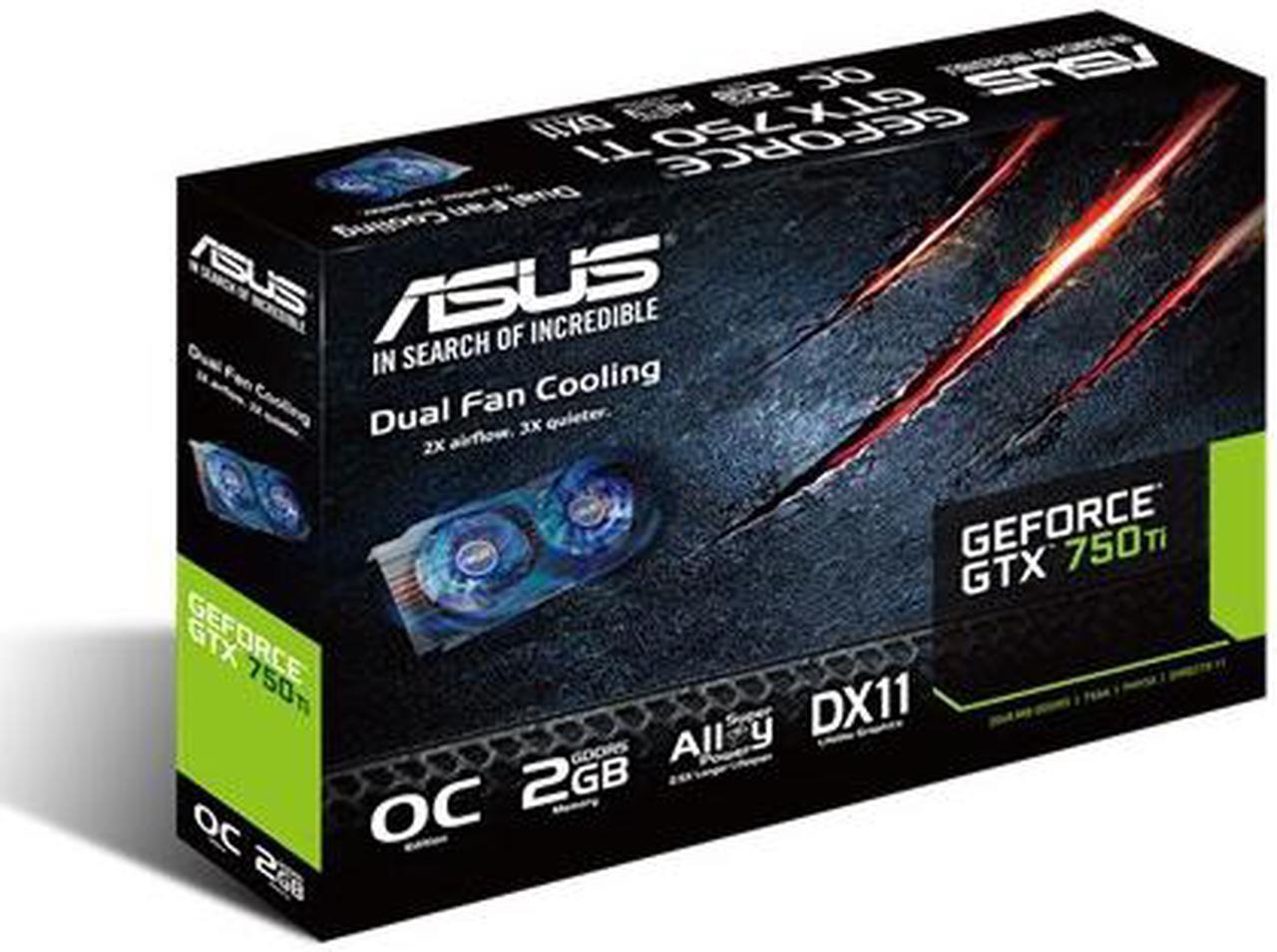 Alt view image 2 of 5 - ASUS 2GB GeForce GTX 750 Ti GDDR5 128-Bit PCI Express 3.0 HDCP Ready Video Card Model GTX750TI-OC-2GD5