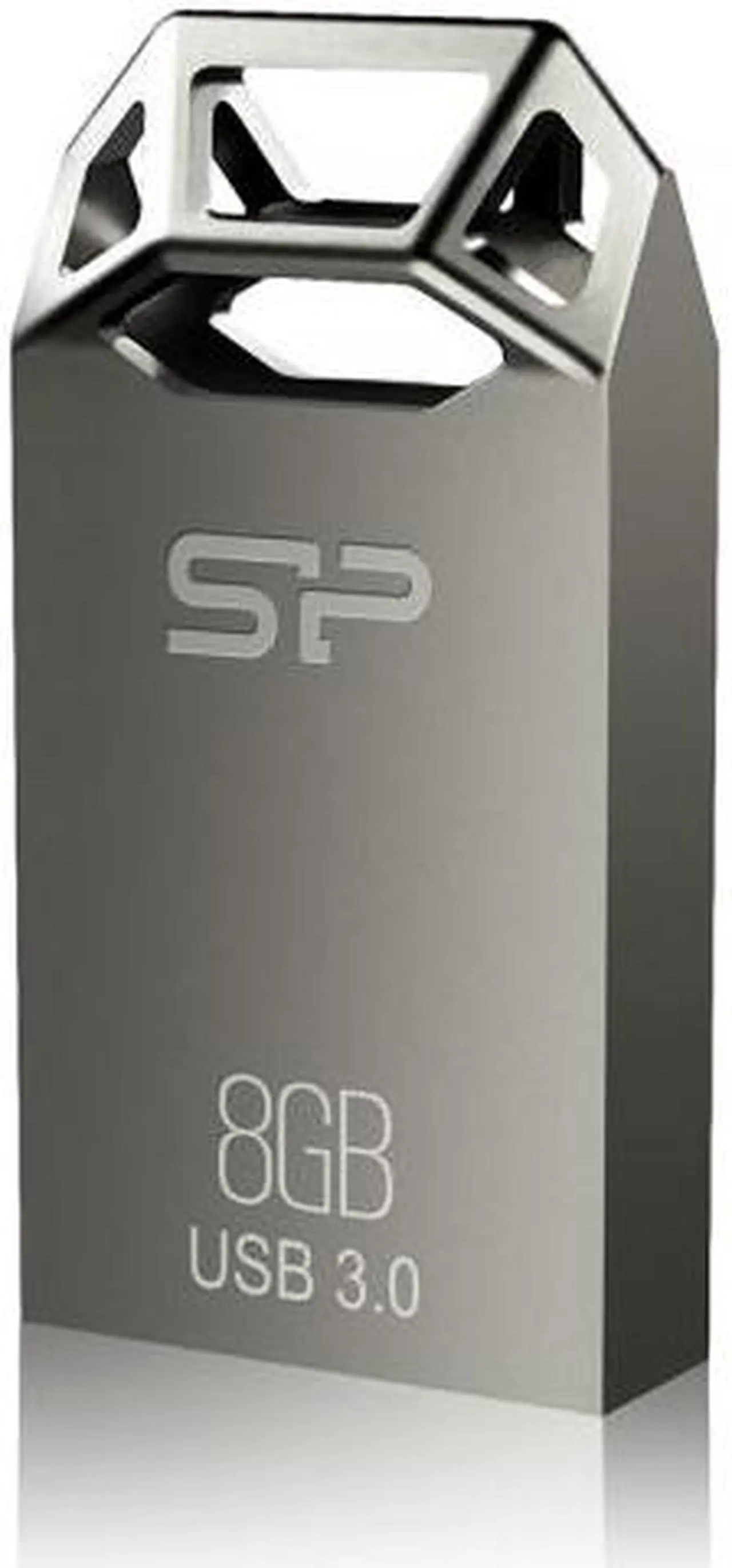 Main image of Silicon Power 8GB Silicon Power Jewel J50 USB3.0 Zinc-Alloy Compact USB Flash Drive Titanium Edition Model SP008GBUF3J50V1T