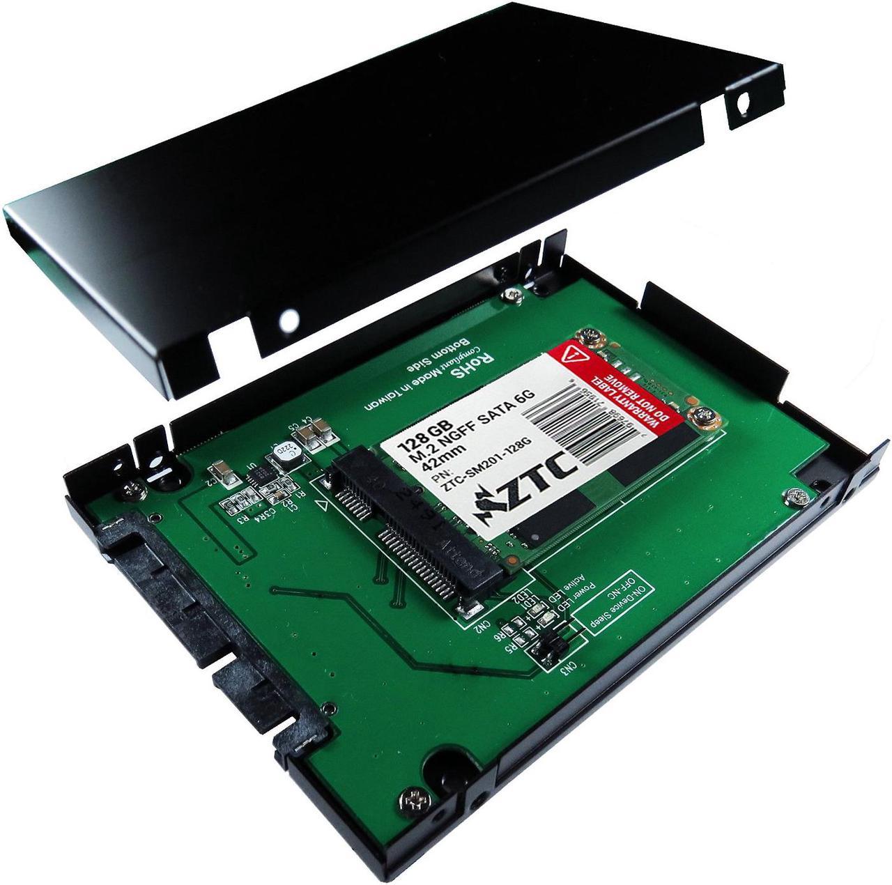 ZTC Sky 2.5" Enclosure mSATA SSD (Half or Full Size) to SATA III Board Adapter. 520MB/s 6.0GB/s. Model ZTC-EN007