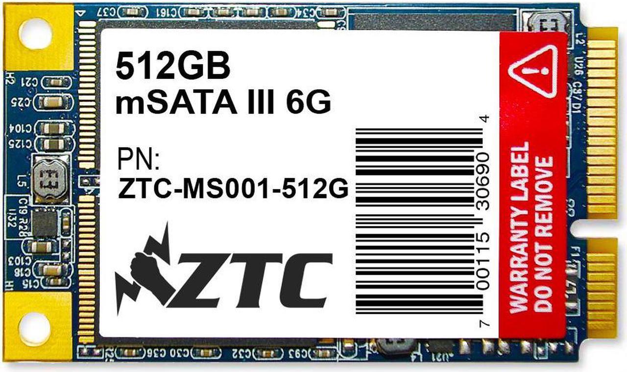 ZTC 512GB Bulwark V2 mSATA 6G 50mm Enhanced SSD Solid State Drive Model ZTC-MS001-512G