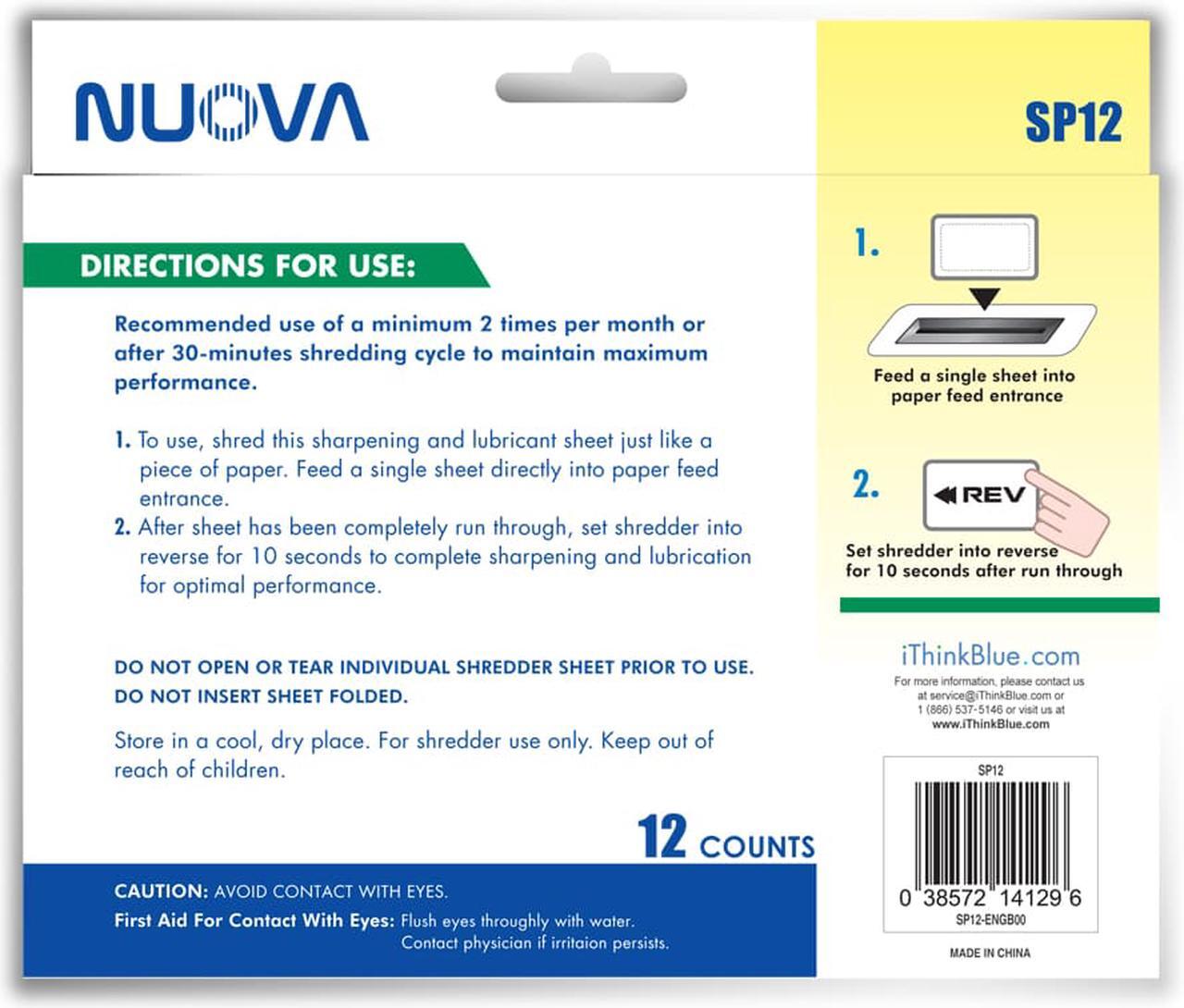 Alt view image 3 of 5 - Nuova Shredder Sharpening & Lubricant Sheets - 24 counts