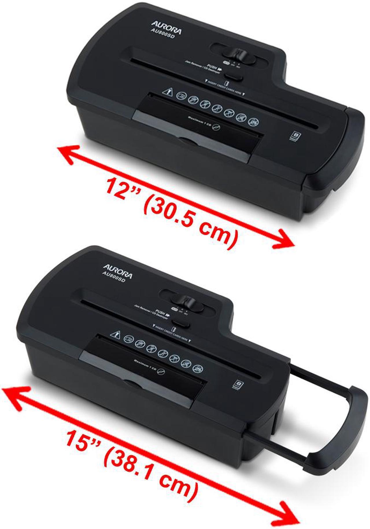 Alt view image 4 of 4 - Aurora AU800SD Professional Strip Cut Paper Shredder /CD / Credit Card Shredder without Wastebasket