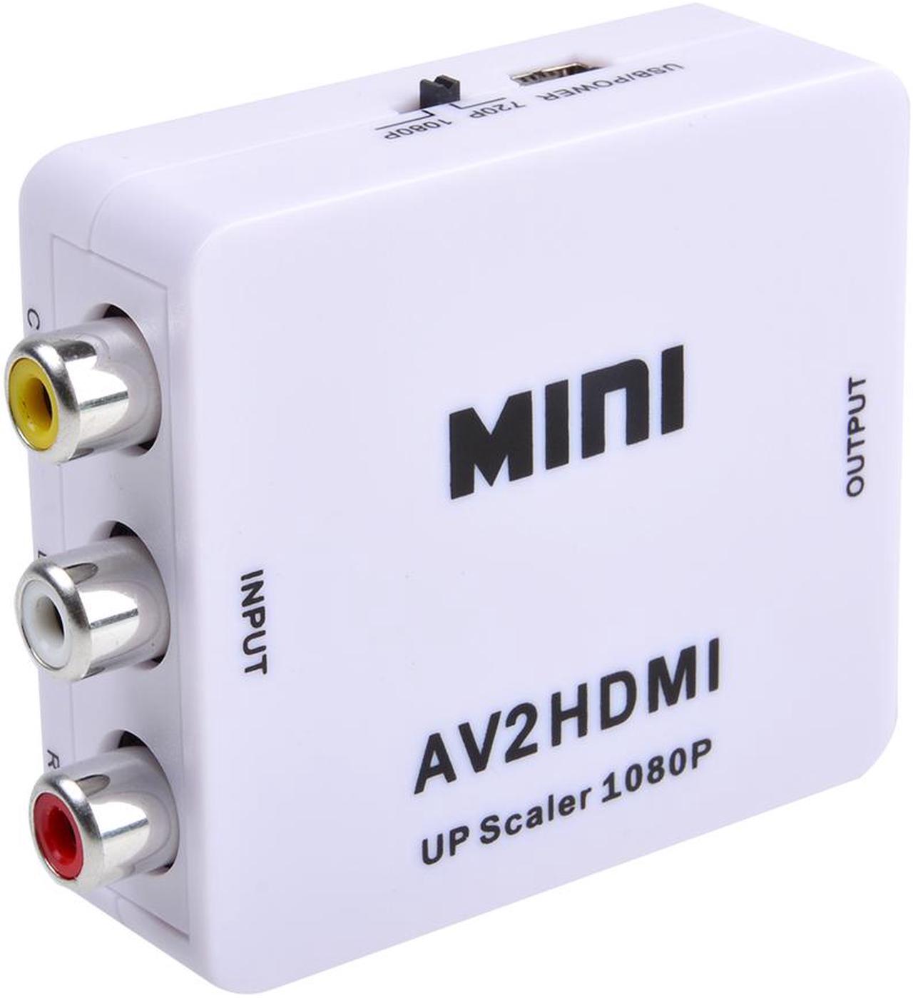 Alt view image 5 of 7 - AGPtEK 720p 1080p Upscaler Mini Composite AV CVBS 3RCA to HDMI Video Converter Adapter
