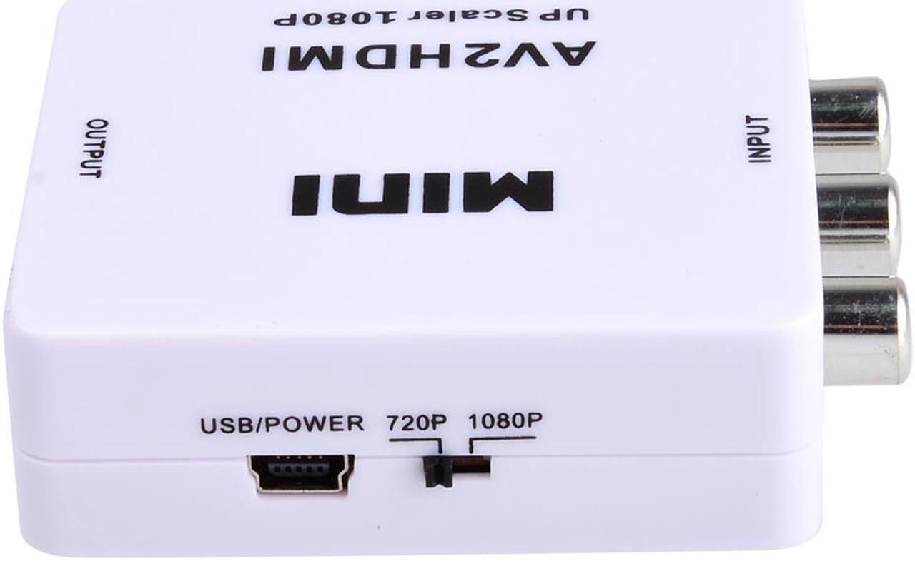 Alt view image 4 of 7 - AGPtEK 720p 1080p Upscaler Mini Composite AV CVBS 3RCA to HDMI Video Converter Adapter