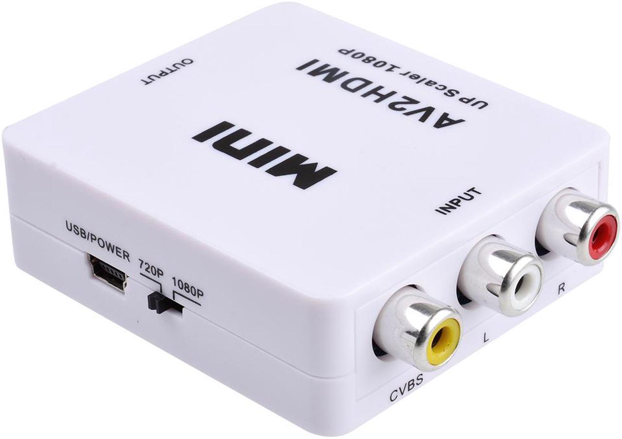 Alt view image 3 of 7 - AGPtEK 720p 1080p Upscaler Mini Composite AV CVBS 3RCA to HDMI Video Converter Adapter