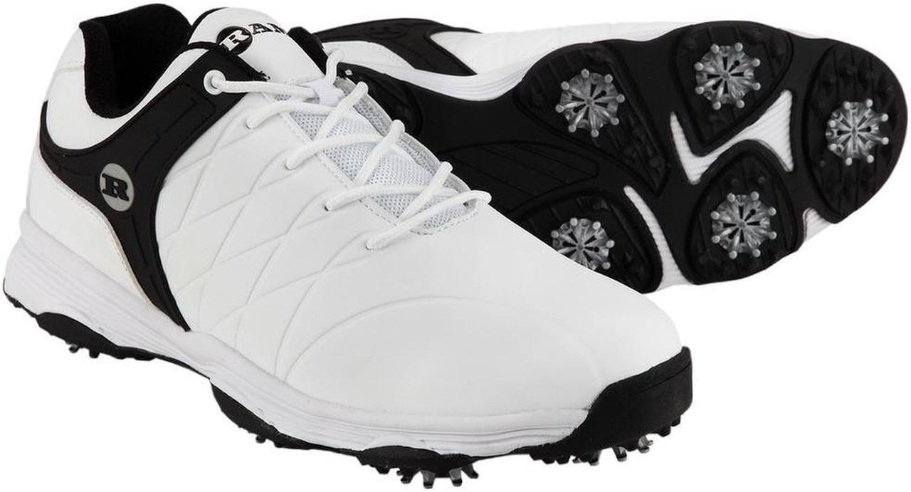 Main image of Ram Golf FX Tour Mens Waterproof Golf Shoes - White / Black 7.5