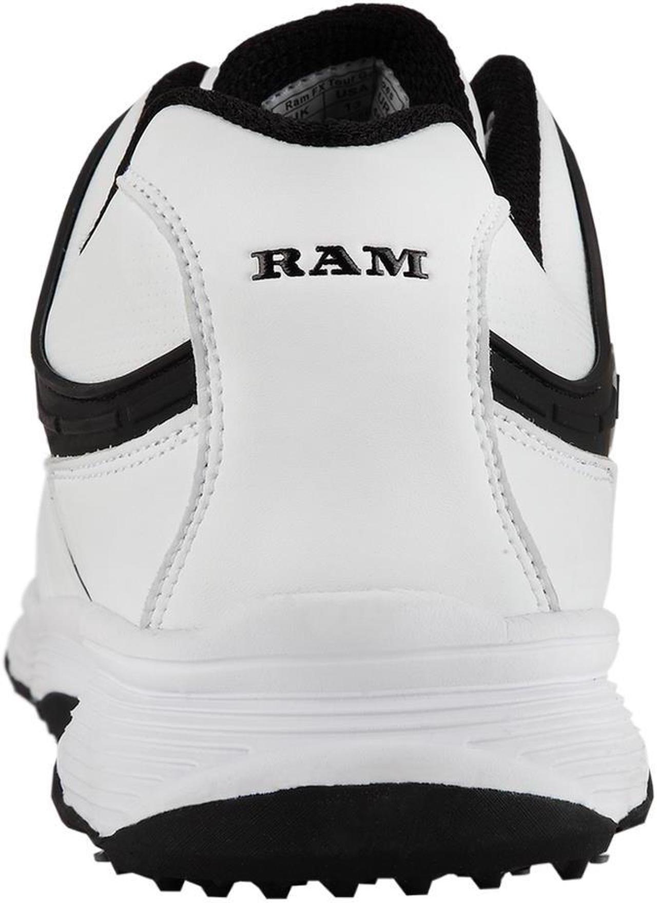 Alt view image 4 of 4 - Ram Golf FX Tour Mens Waterproof Golf Shoes - White / Black 7.5