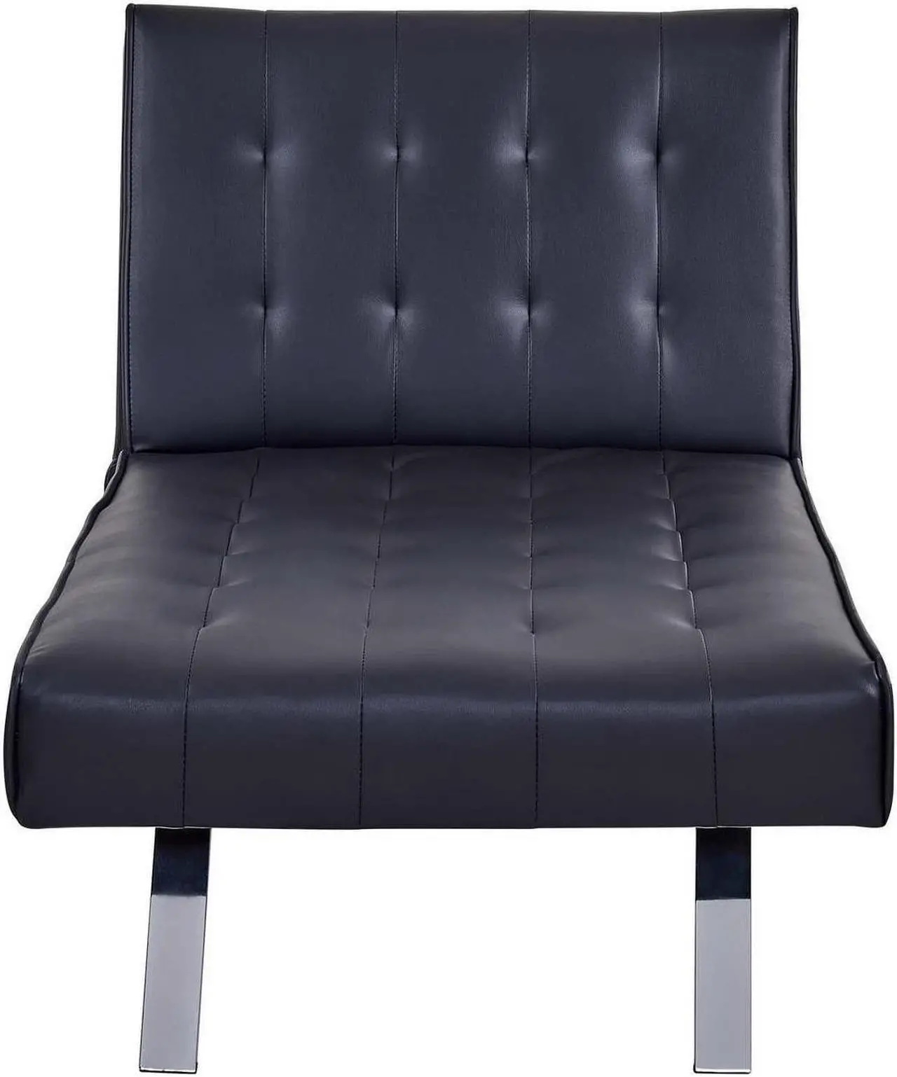 Alt view image 2 of 3 - Homegear Furniture Recliner Chaise Lounge Single Sleeper Futon Black