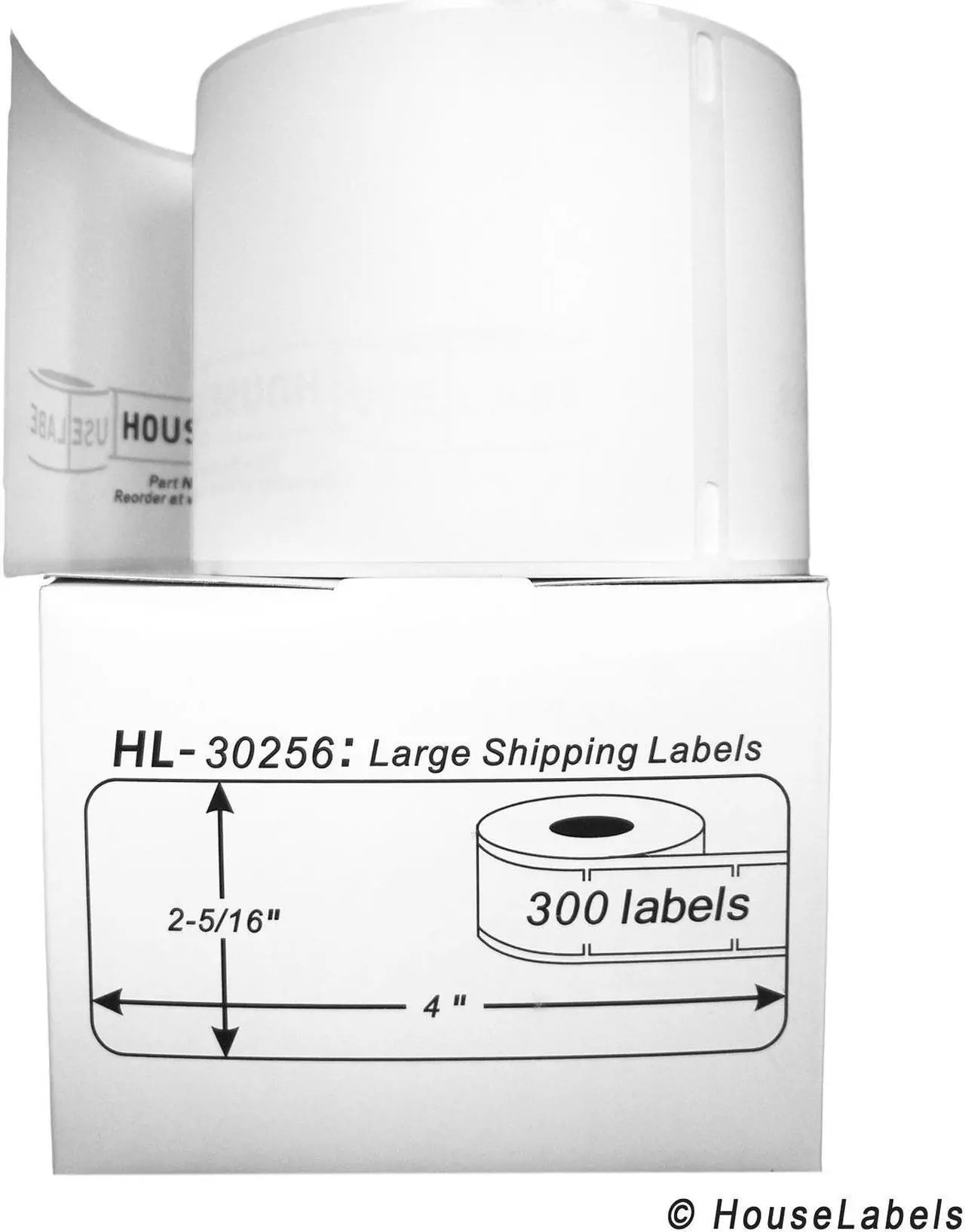 Alt view image 2 of 3 - DYMO-Compatible 30256 Large Shipping Labels (2-5/16" x 4") -- BPA Free! (6 Rolls; 300 Labels per Roll)