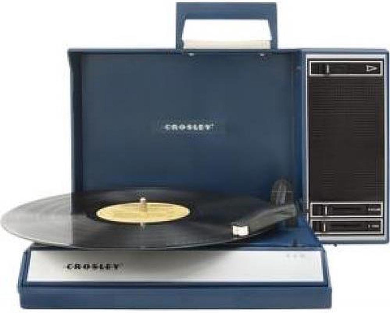 Alt view image 3 of 17 - Crosley Radio Spinnerette Portable USB Turntable, Blue - CR6016A-BL