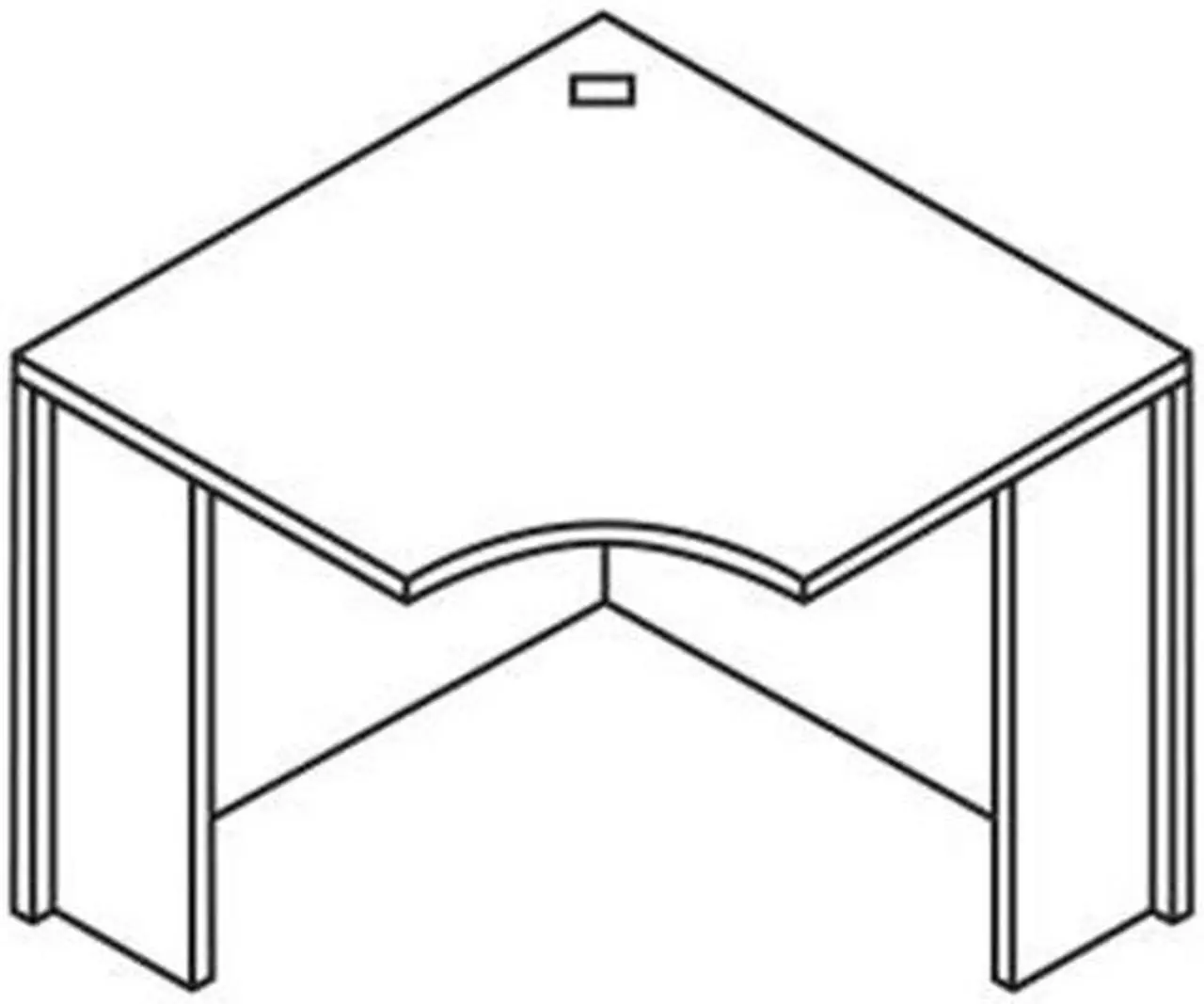 Main image of Lorell Peninsula Box 2/2 Black Post 69381