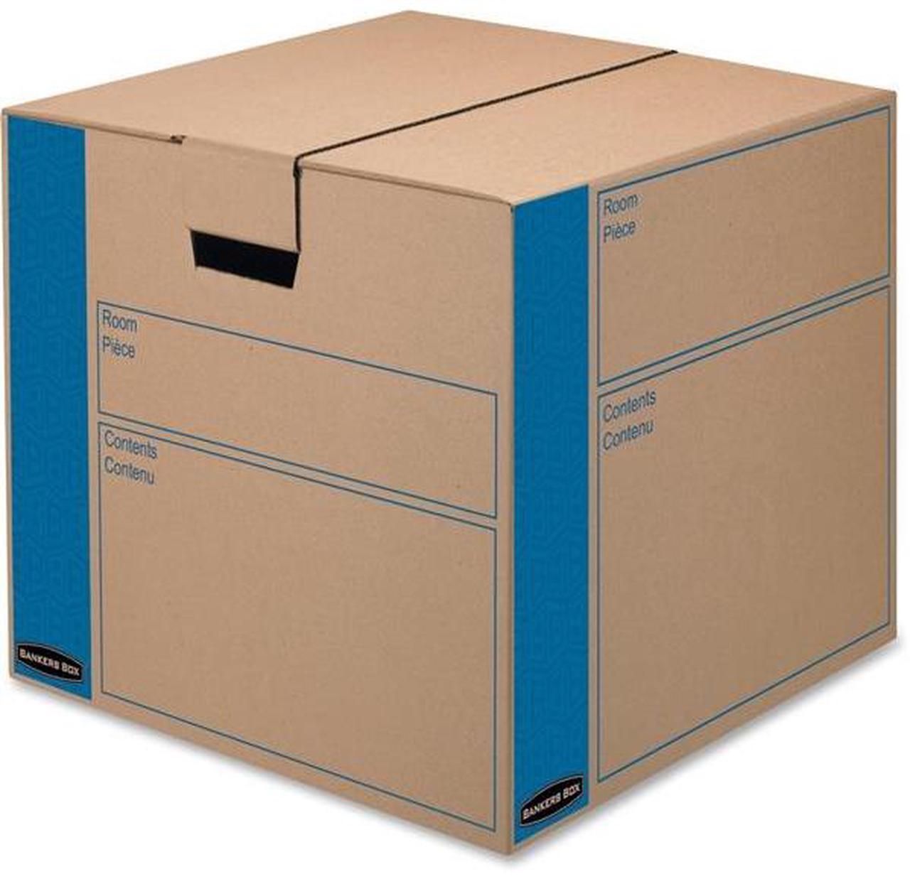 Alt view image 4 of 16 - Bankers Box SmoothMove Prime Medium Moving Boxes 18l x 18w x 16h Kraft/Blue 8
