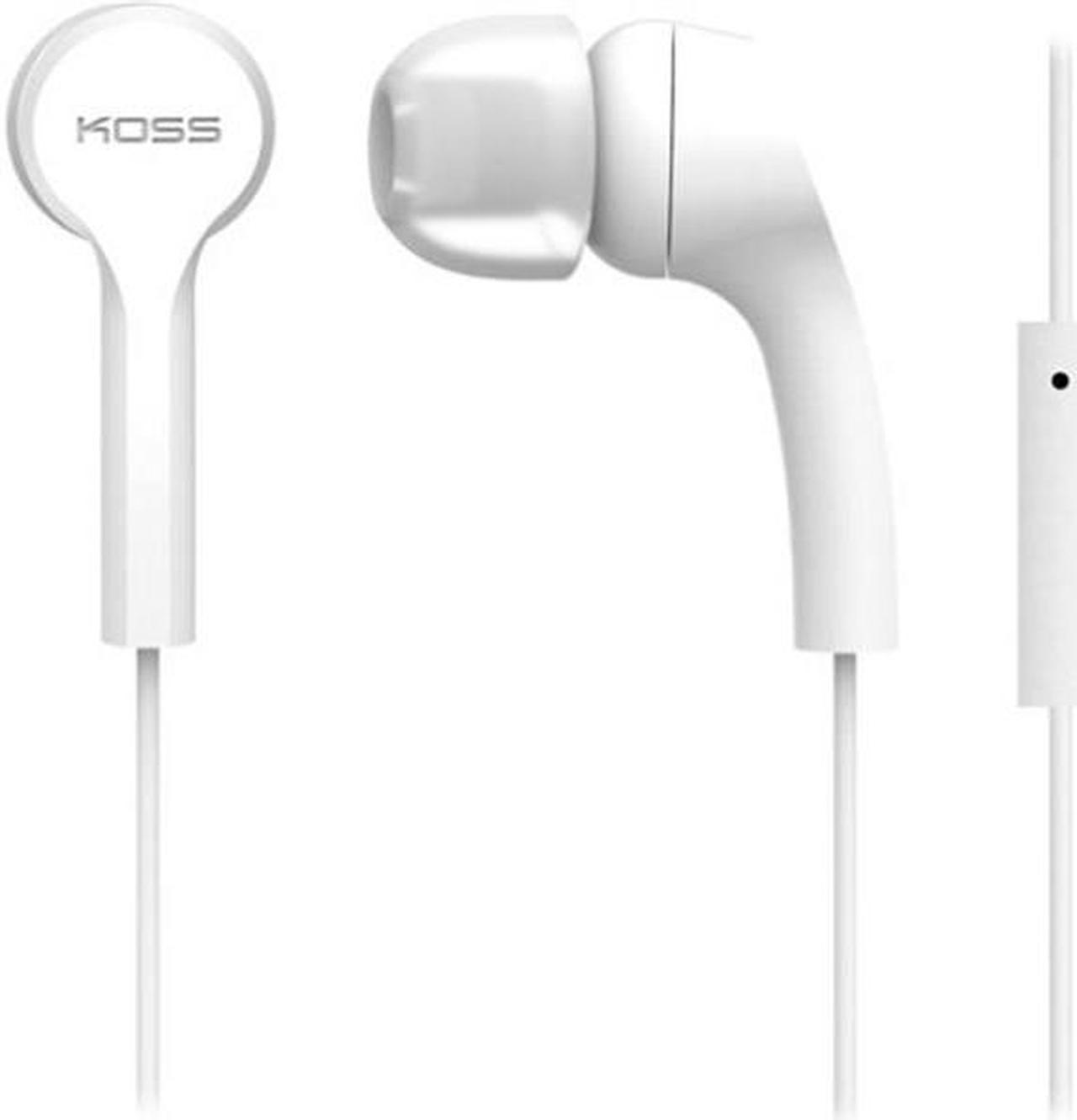 KOSS White 189585 In Ear Bud with Mic White