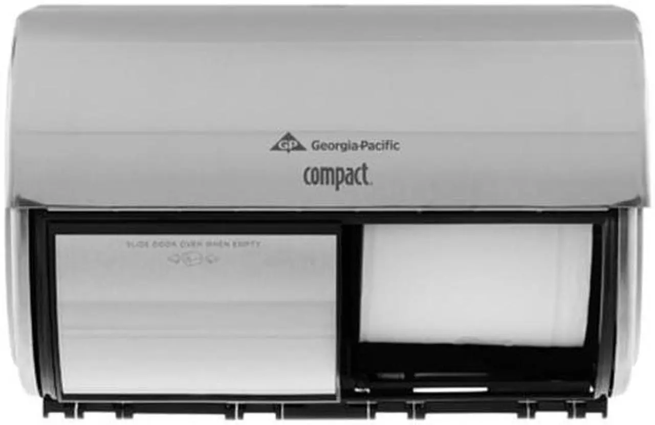 Main image of GEORGIA PACIFIC Compact Horizontal 2-Roll Tissue Dispenser Stnlss Steel 10 1/8 x 6 3/4 x 7 1/8 56798