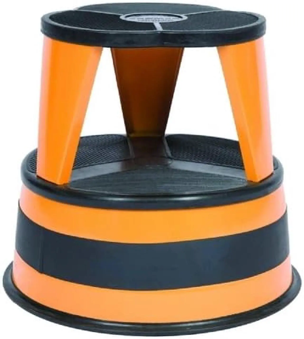 Alt view image 6 of 13 - Cramer Kik-Step Steel Step Stool 350 lb cap 16" dia. x 14 1/4h Orange 100130