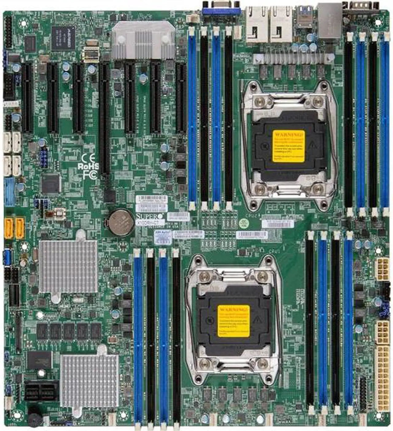 Alt view image 3 of 4 - SUPERMICRO X10DRH-CT-O Supermicro X10DRH-CT-O Dual LGA2011 Intel C612 DDR4 SATA3 and SAS3 and USB3.0 V and 2GbE EATX Server Motherboard