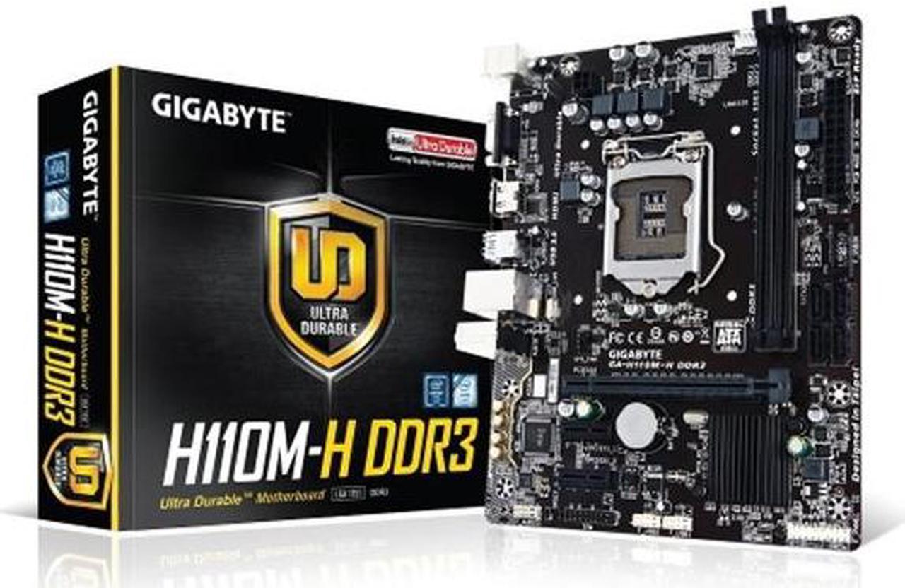 Alt view image 4 of 11 - GIGABYTE GA-H110M-H LGA 1151 Intel H110 HDMI SATA 6Gb/s USB 3.0 Micro ATX Intel Motherboard