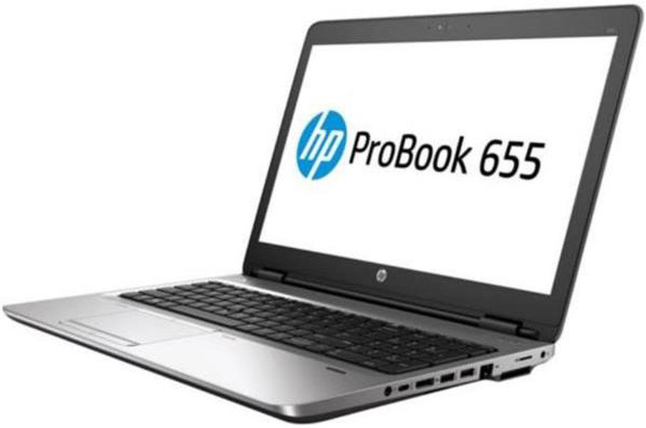 Main image of HP Laptop ProBook AMD PRO A8-9600B 8GB Memory 500GB HDD AMD Radeon R5 Series 15.6" Non-Touch Screen Windows 10 Pro 64-Bit 655 G3 (1BS04UT#ABA)
