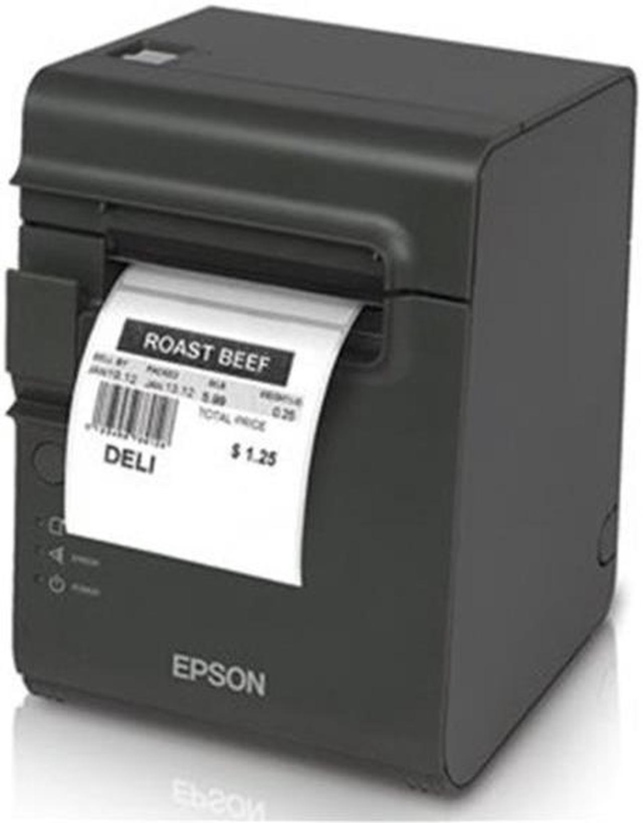 Epson TM-L90 Plus Liner-free Compatible Desktop Thermal Label and Receipt Printer, 203 dpi, 40/58/80 mm, USB, Serial, Dark Gray - C31C412A7891