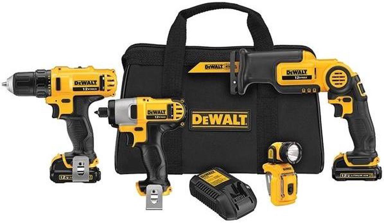 Alt view image 8 of 17 - DEWALT DCK413S2 12V MAX Li-Ion 4-Tool Combo Kit