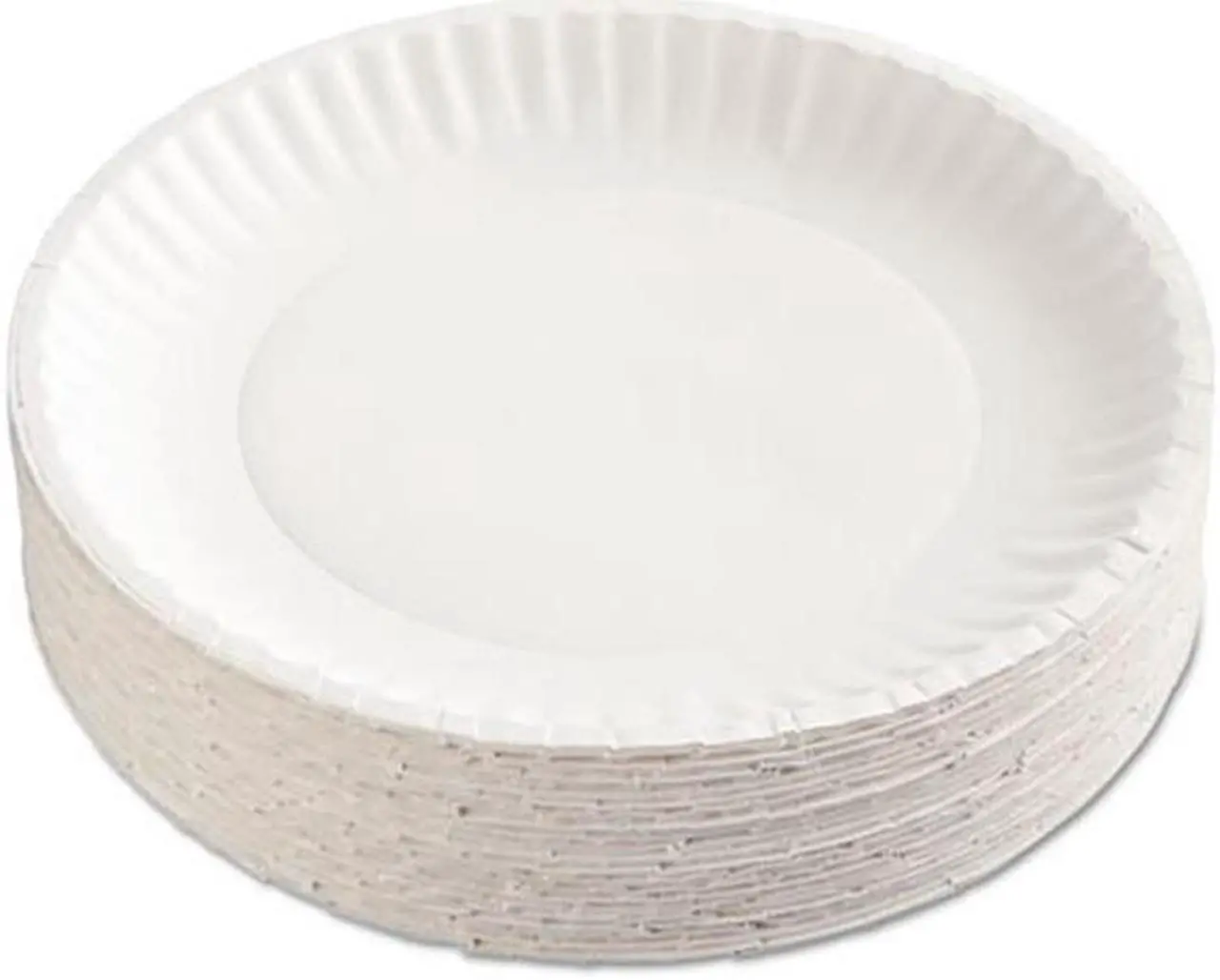 Main image of Corporation Uncoated Paper Plates, 9 Inches, White, Round, 100/Pack