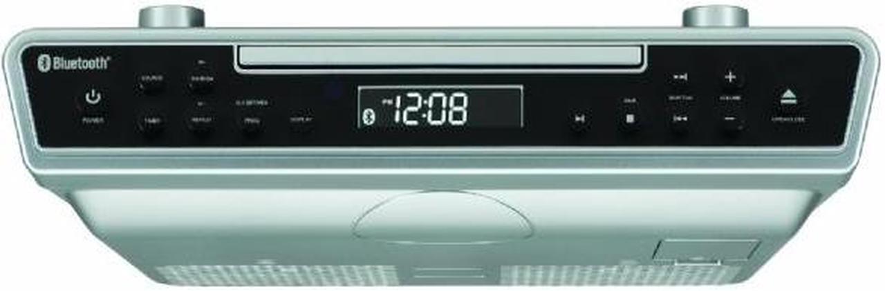 Alt view image 2 of 18 - Sylvania SKCR2713 Under-Counter Bluetooth CD Clock Radio