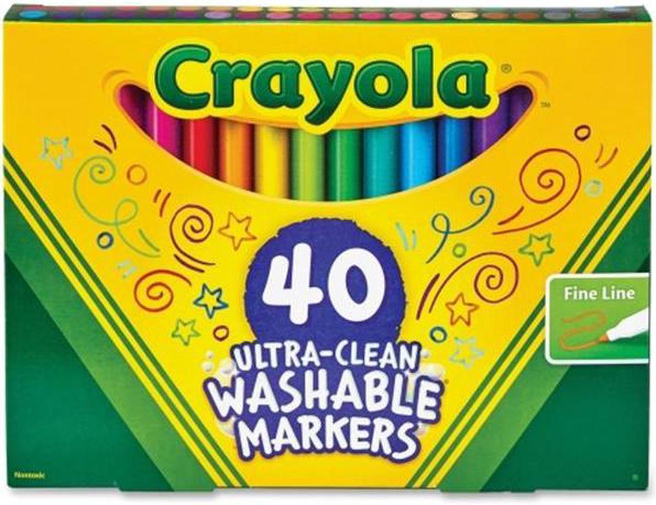 Alt view image 3 of 20 - Crayola Marker,Fine,Wshble,40,Ast 587861