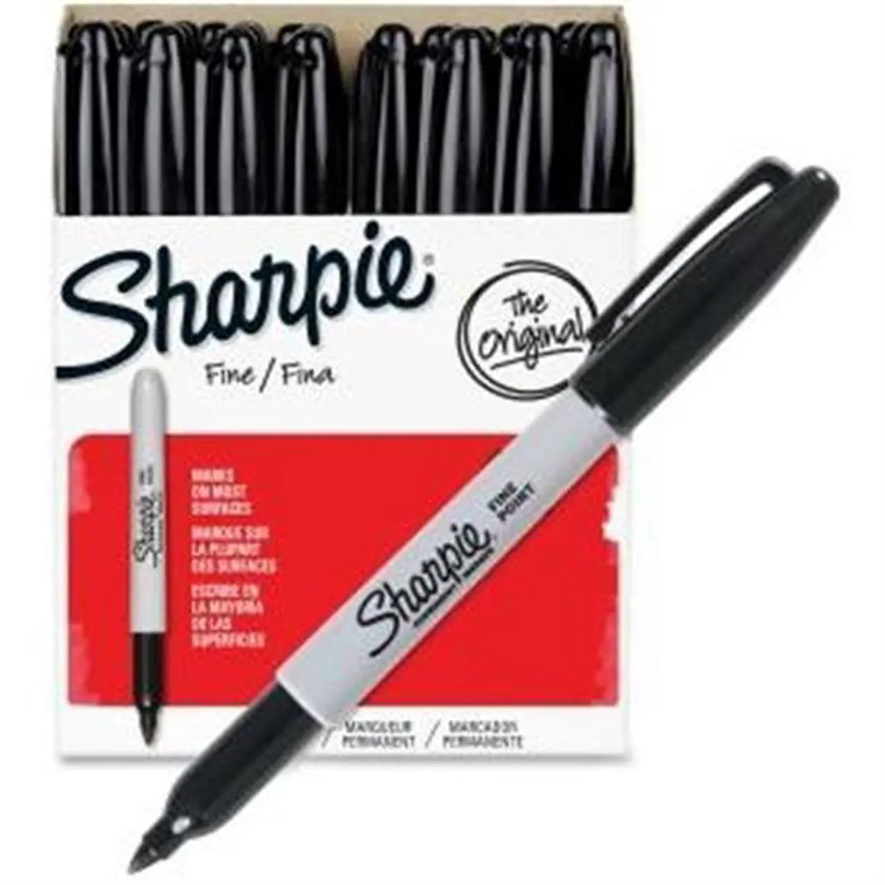 Alt view image 7 of 20 - Sharpie Fine Point Permanent Marker Black 36/Pack 1884739