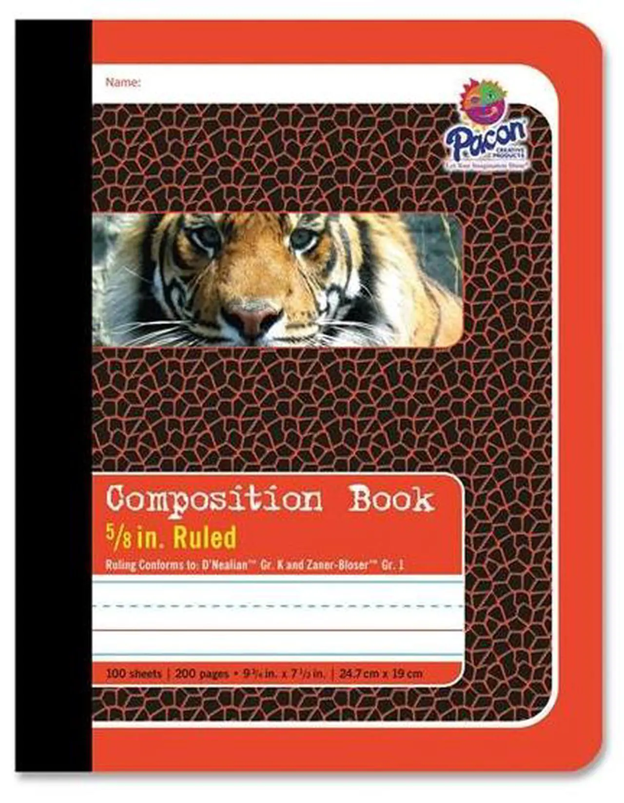 Main image of Pacon 2427 Composition Book 100 Sheet - Ruled - 9.75" x 7.50" - 1 Each - White Paper