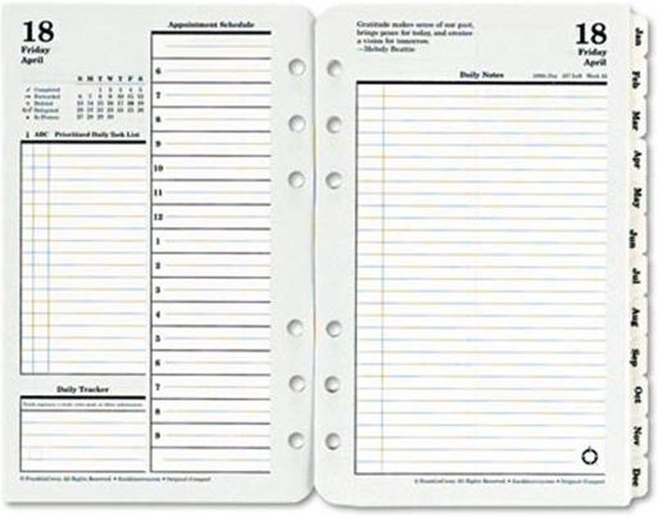 Alt view image 3 of 3 - Franklin Covey 35414 Compact Planner Refill, Daily - 1 Year - Double Page Layout 4.25" x 6.75" - Green, White