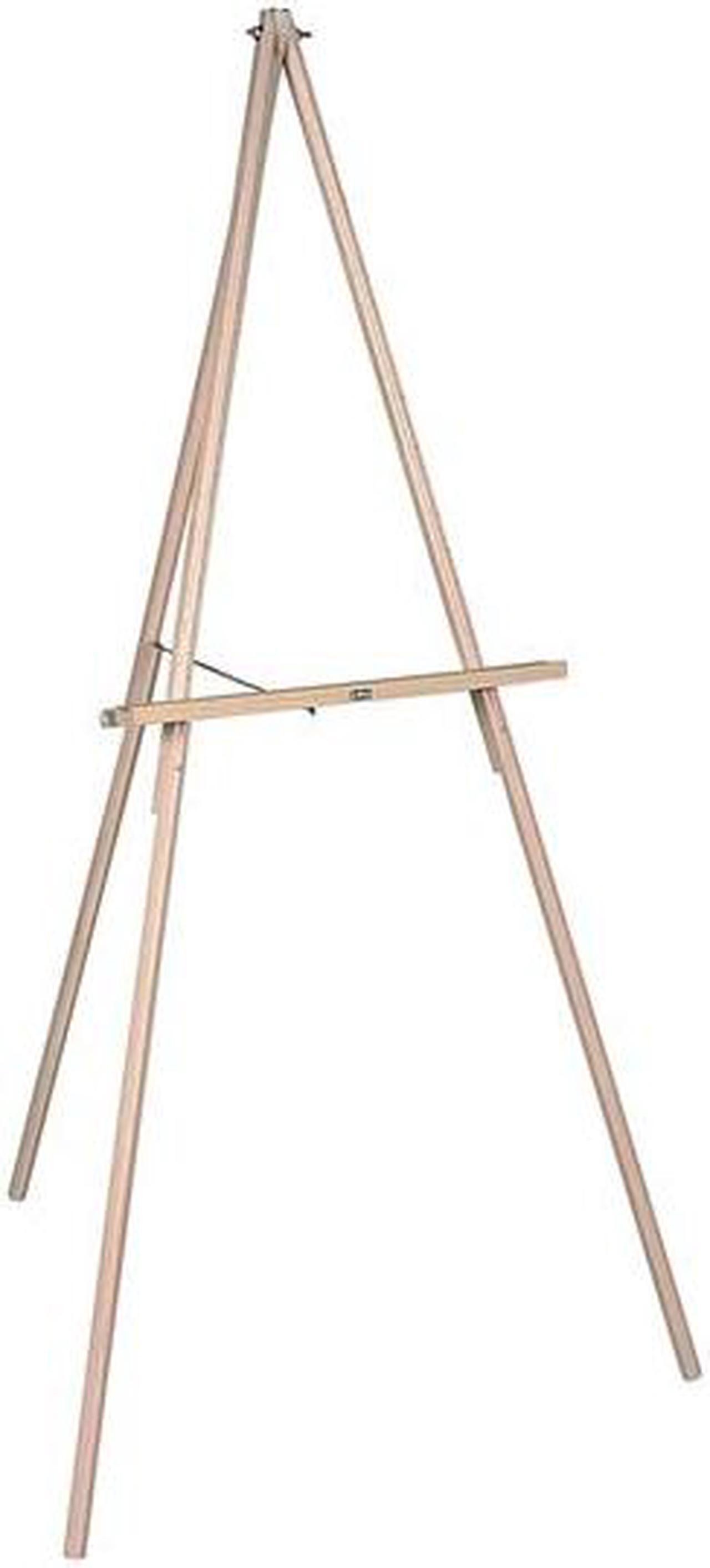 Alt view image 2 of 11 - MasterVision Oak Display Tripod Easel 60" Wood/Brass FLX06203MV